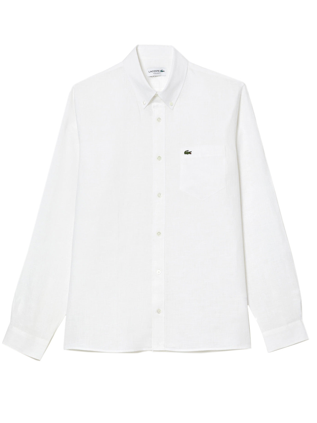 Camicie casual Uomo Lacoste - Camicia Da Uomo Di Lino Lacoste Regular Fit - Bianco