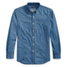 Camicie casual Uomo Ralph Lauren - Camicia In Denim Custom-Fit - Blu