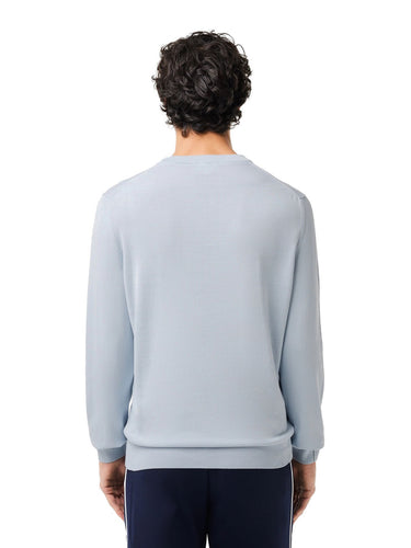 Maglioni Uomo Lacoste - Pullover Con Collo Rotondo In Cotone Biologico - Celeste