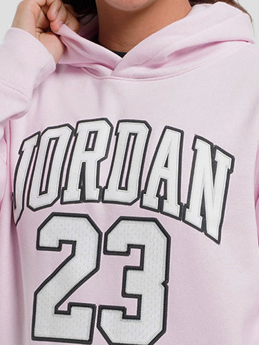 Felpe con cappuccio Ragazza Jordan - Jdn Jordan Hbr Flc Po Hoodie - Rosa