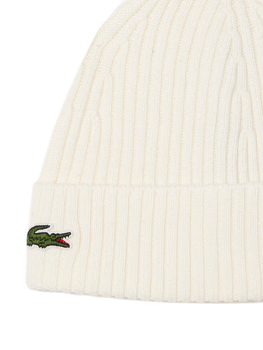 Berretti in maglia Uomo Lacoste - Berretto Di Lana A Costine - Bianco