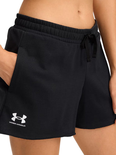 Pantaloncini Donna Under Armour - Shorts Ua Rival Terry - Nero