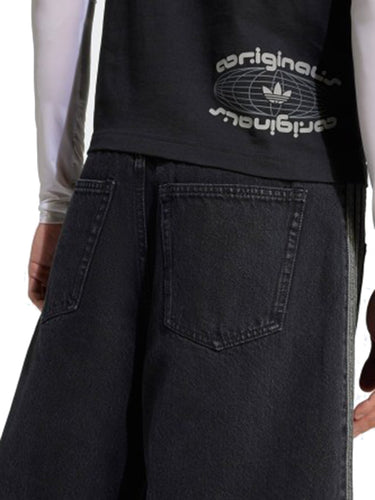 Pantaloncini Uomo Adidas - Adicolor Denim Firebird Shorts - Nero