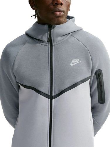 Felpe con cappuccio Uomo Nike - Felpa Con Zip Nike Tech - Grigio