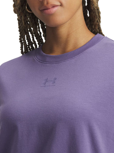 T-shirt Donna Under Armour - Maglia A Maniche Corte Ua Rival Core - Viola