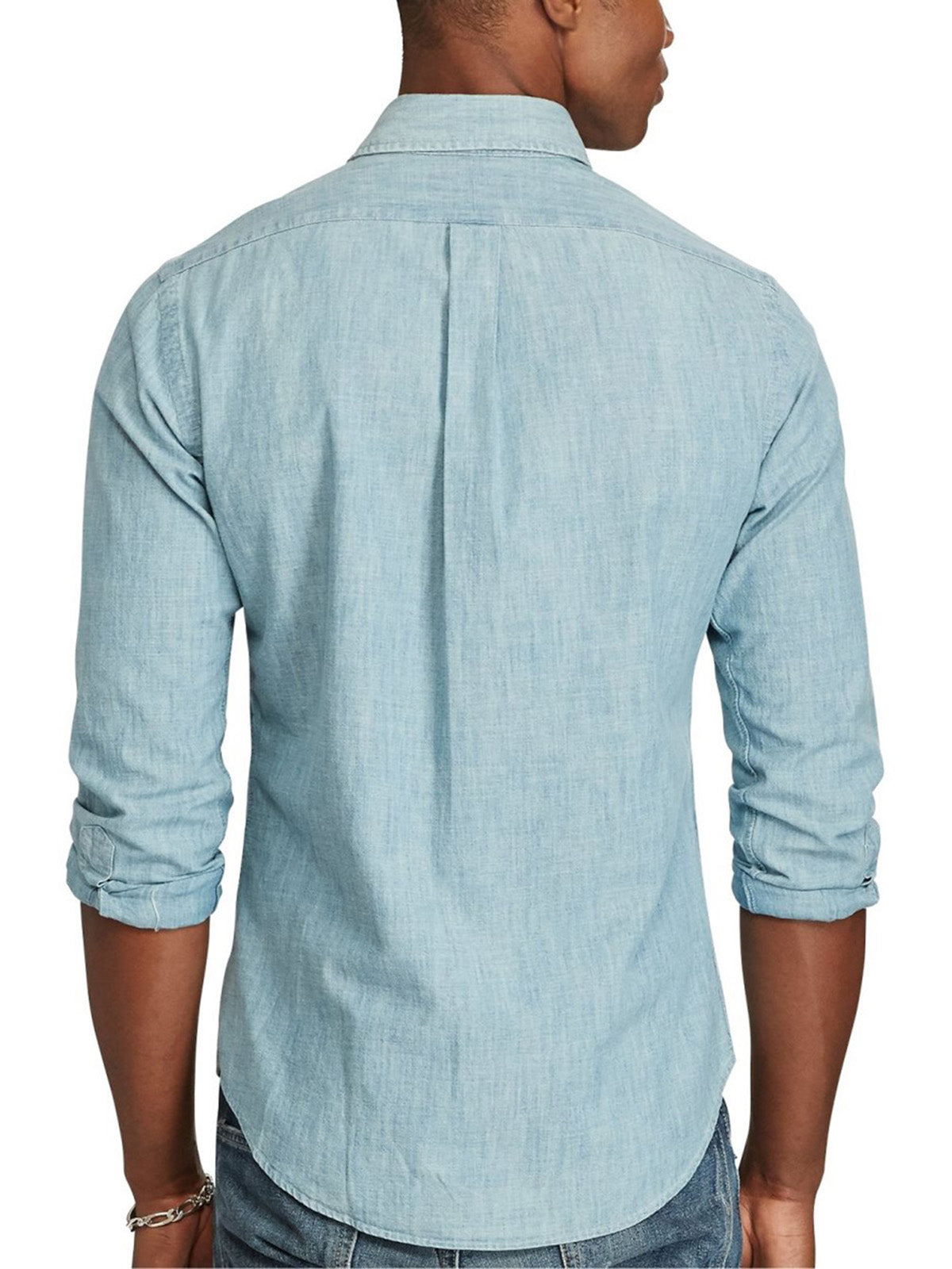 Camicie casual Uomo Ralph Lauren - Camicia In Chambray Slim-Fit - Blu