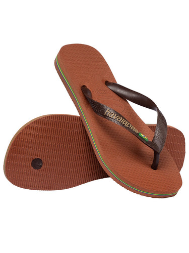 Infradito Uomo Havaianas - Brasil Logo - Marrone