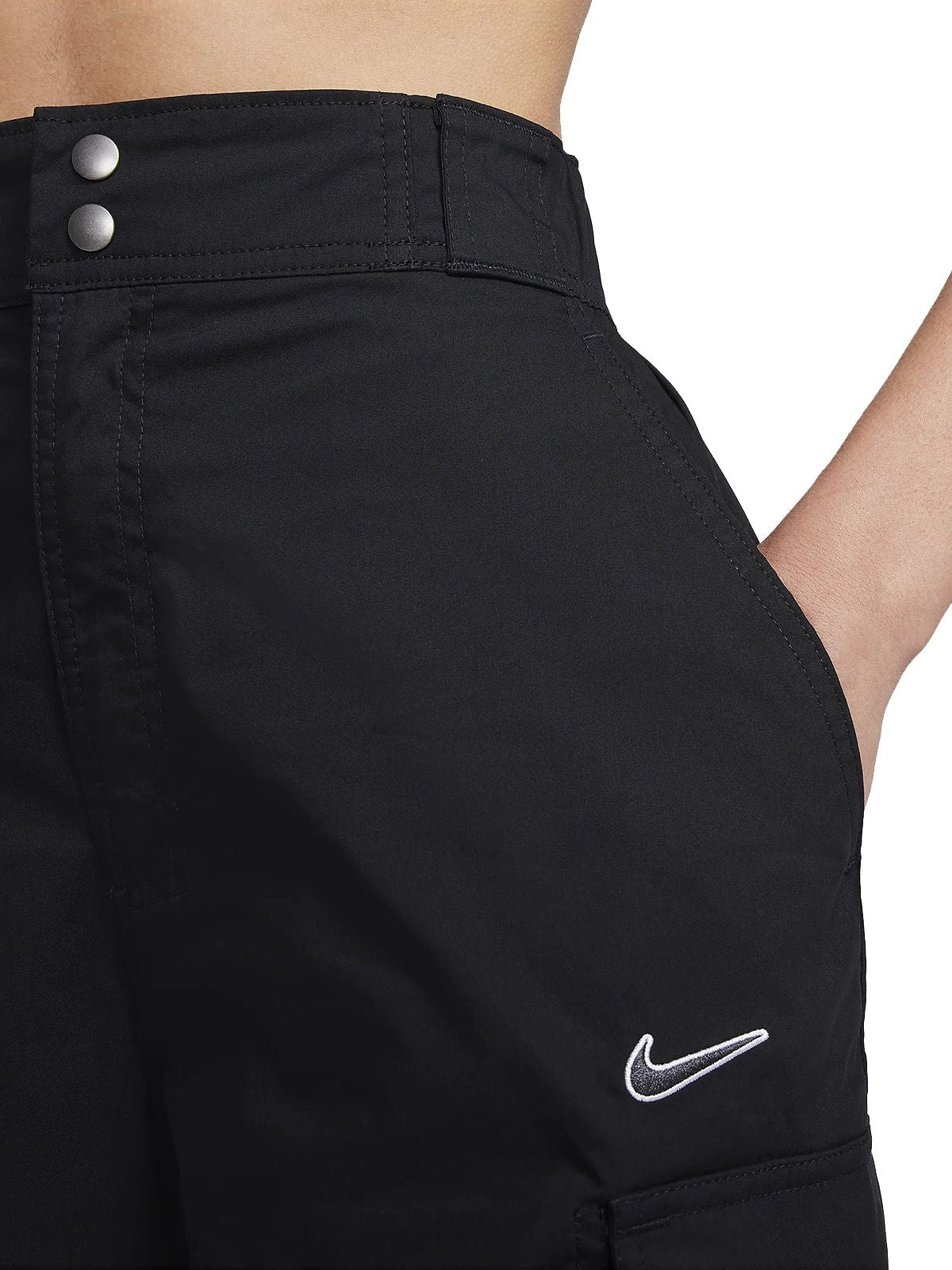 Pantaloni Donna Nike - Sportswear Woven Oversize High Rise Pant - Nero
