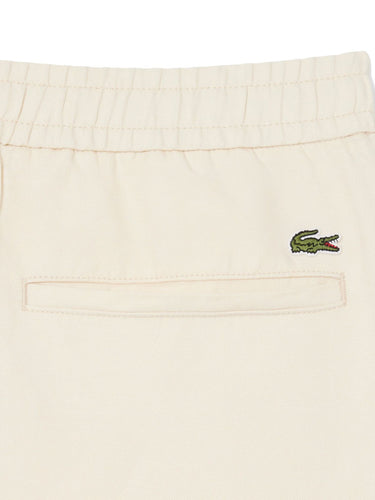 Pantaloni Uomo Lacoste - Pantaloni Chino Regular Fit In Lino - Avorio