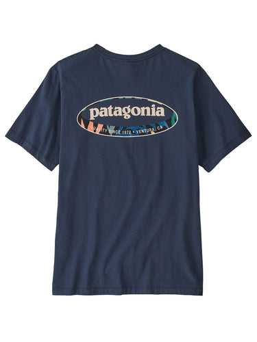T-shirt Uomo Patagonia - T-Shirt Men's '95 Logo Oval - Blu