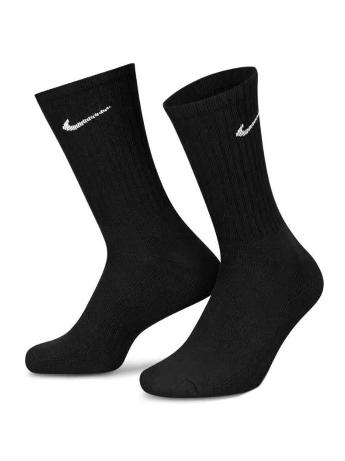 Calze Unisex Nike - Nike Cushioned Crew 3Pp Socks - Nero