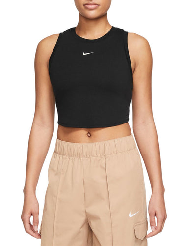 Canotte e top Donna Nike - Canotta Corta E Aderente Chill Knit - Nero