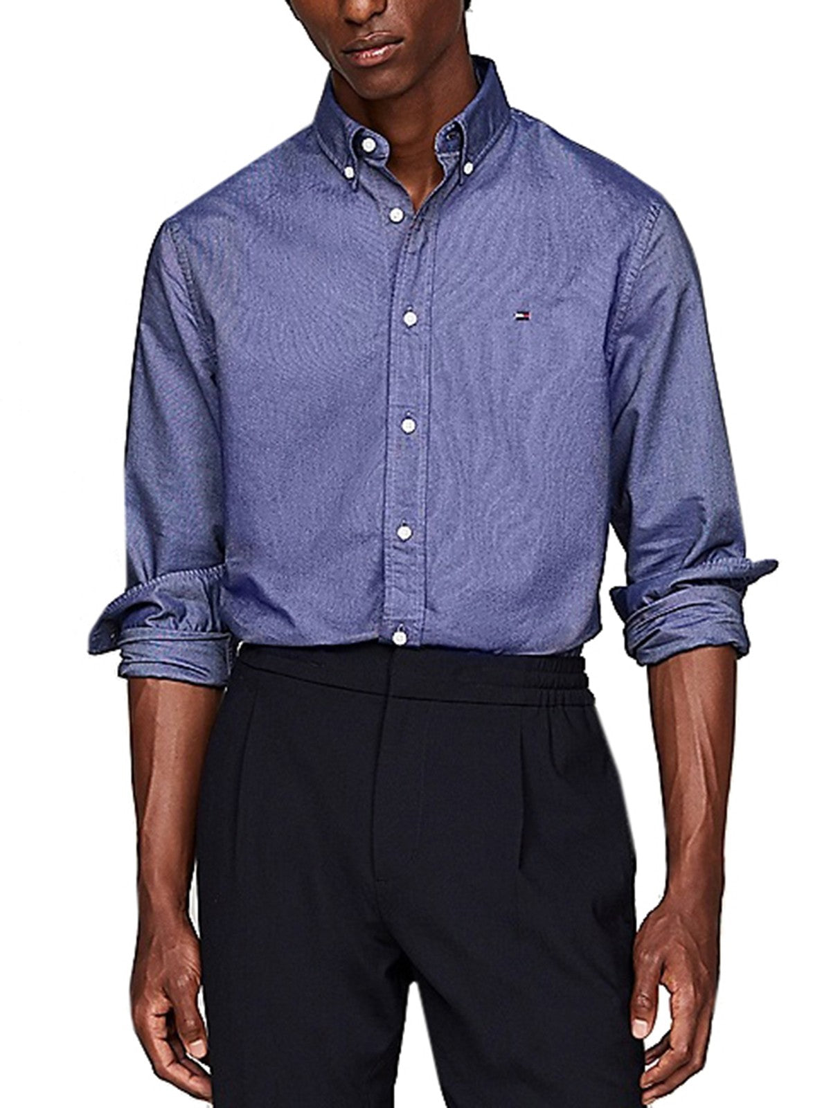 Camicie casual Uomo Tommy Hilfiger - Camicia Oxford Heritage Regular Fit - Blu