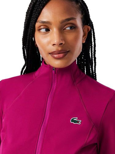 Felpe senza cappuccio Donna Lacoste - Giacca Midlayer Sportiva - Fucsia