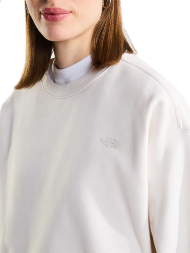 Felpe senza cappuccio Donna The North Face - Felpa Oversize Essential Simple Domeboxy Girocollo - Bianco
