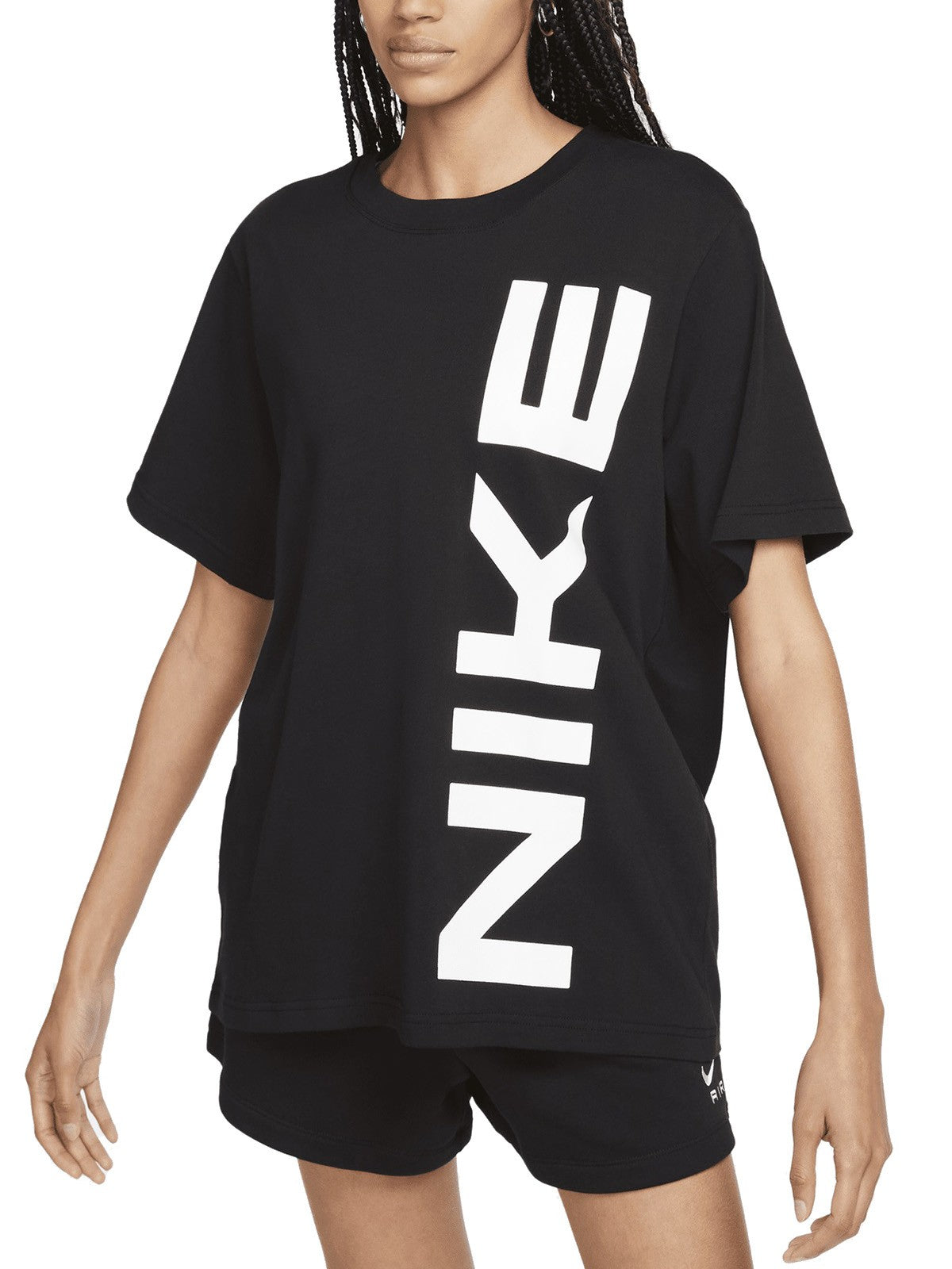 T-shirt Donna Nike - Sportswear Air Oversize T-Shirt - Nero