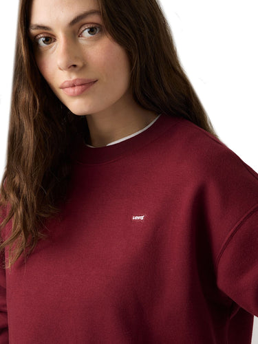 Felpe senza cappuccio Donna Levi's - Felpa Girocollo Warm Cabernet - Bordeaux
