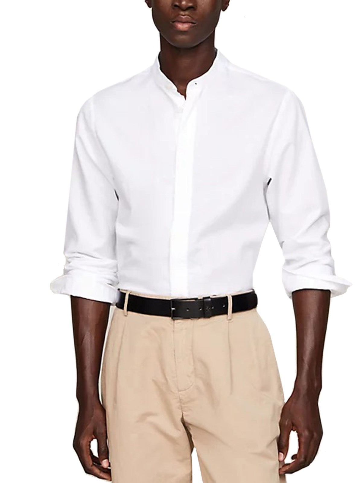 Camicie casual Uomo Tommy Hilfiger - Dc Linen Dobby Shirt - Bianco