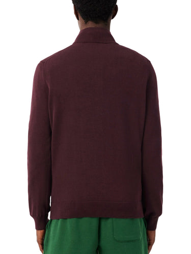 Maglioni Uomo Lacoste - Pullover Da Uomo In Cotone Organico Con Cerniera - Marrone