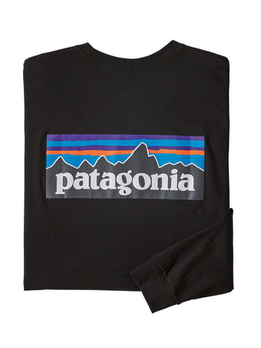 Maglie a manica lunga Uomo Patagonia - Long-Sleeved P-6 Logo Responsibili-Tee® - Nero