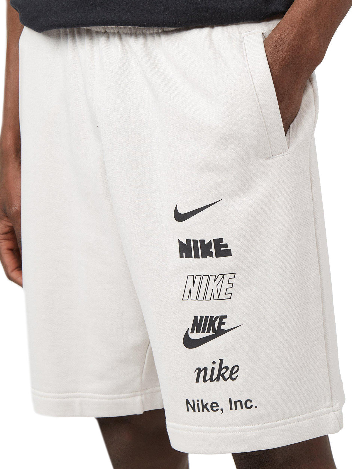 Bermuda Uomo Nike - Nike Club+ French Terry Short - Bianco