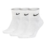 Calze Unisex Nike - Everyday Cushion Ankle Socks - 3 Pack - Bianco