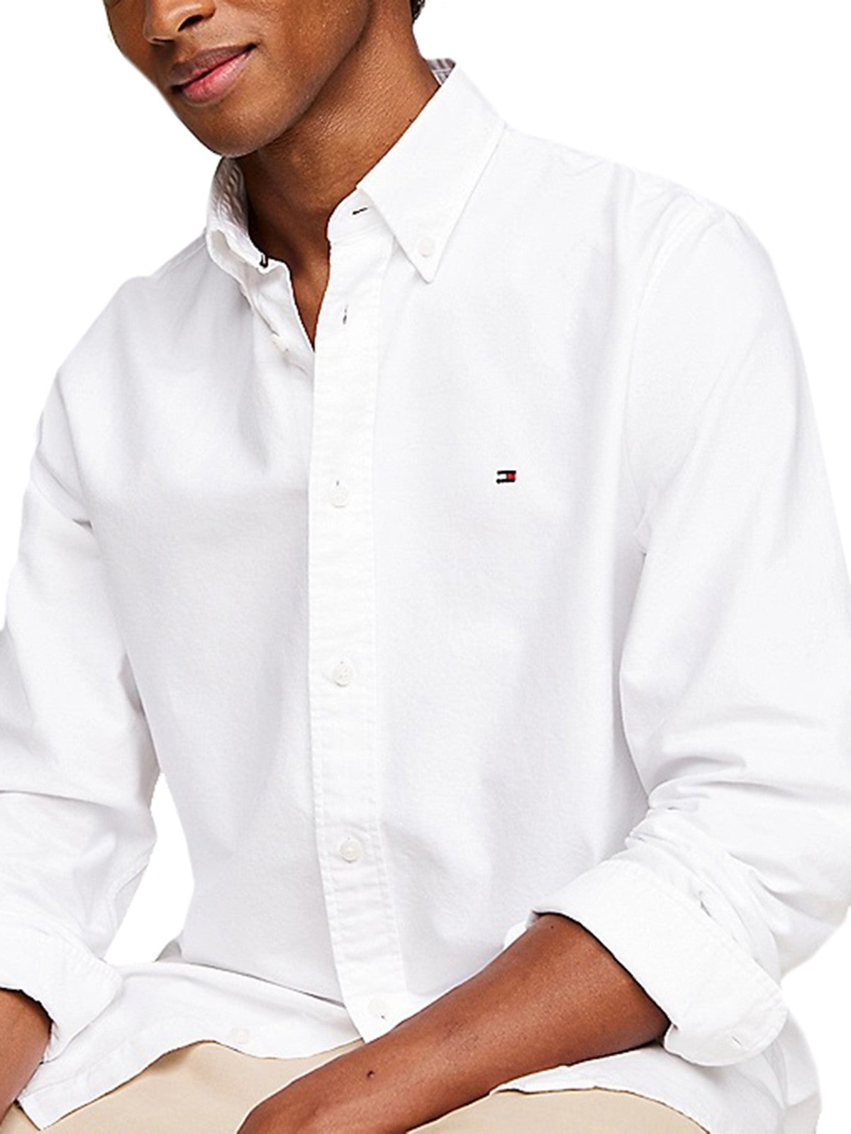 Camicie casual Uomo Tommy Hilfiger - Camicia Oxford Heritage Regular Fit - Bianco