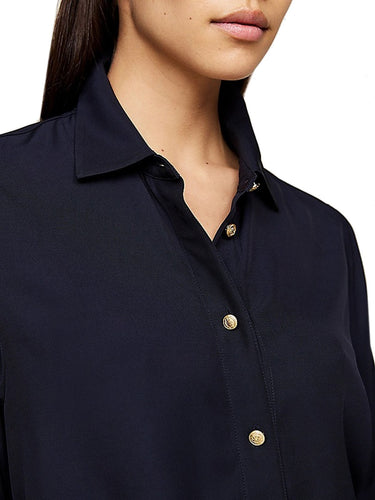 Bluse e camicie Donna Tommy Hilfiger - Gold Button Viscose - Blu