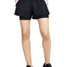 Pantaloncini Donna Under Armour - Shorts Ua Play Up 2 In 1 - Nero
