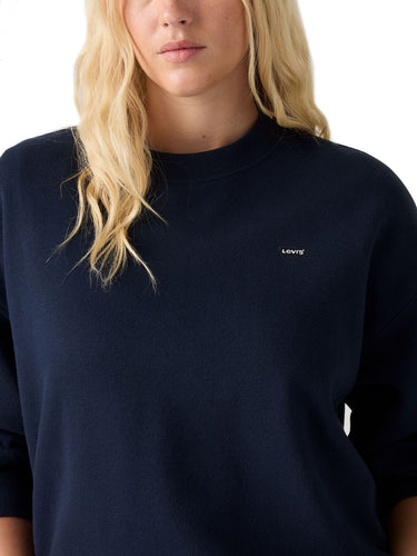 Felpe senza cappuccio Donna Levi's - Felpa Girocollo Warm Cabernet - Blu