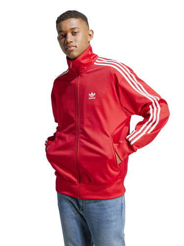 Felpe senza cappuccio Uomo Adidas - Track Top Adicolor Classics Firebird - Rosso
