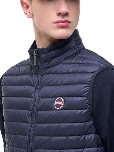 Gilet Uomo Colmar - Gilet In Piuma Leggera Natural Down - Blu