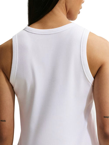 Canotte e top Donna Nike - Canotta Aderente A Costine - Bianco