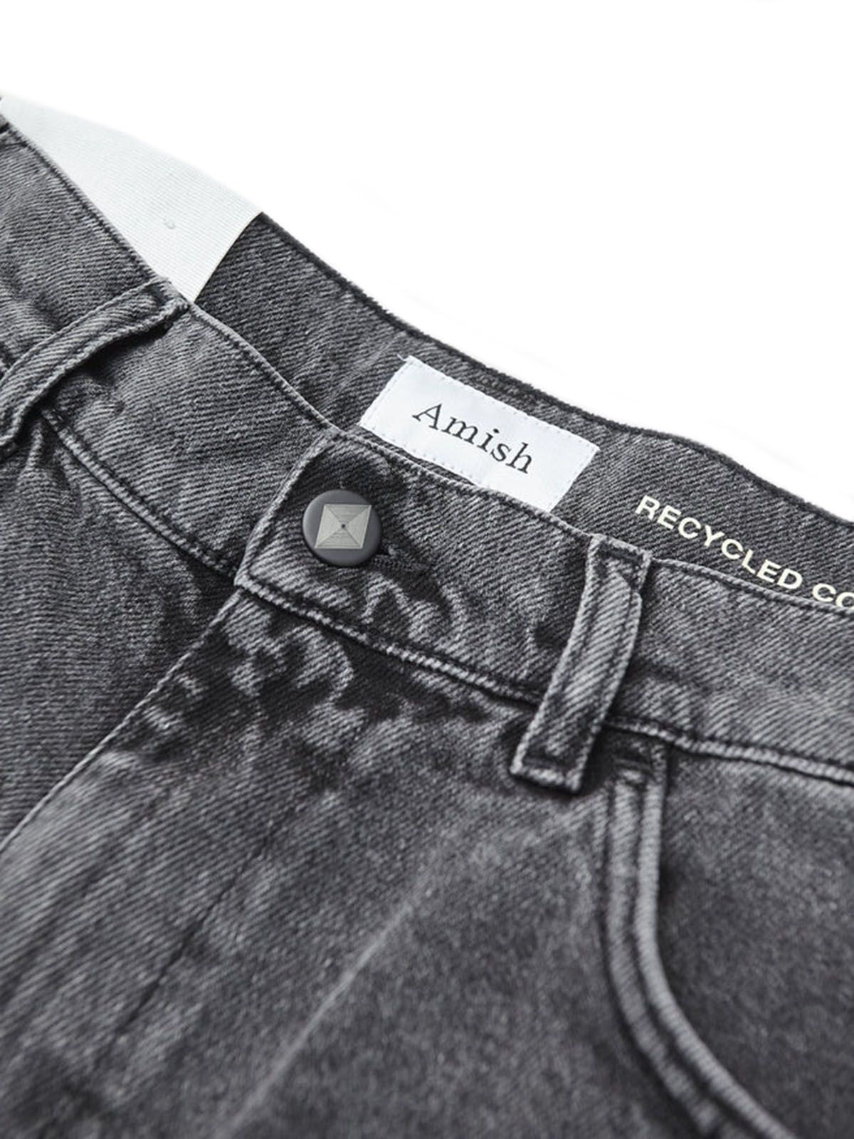 Bermuda Uomo Amish - Bermuda Bernie Black Marble Denim - Nero