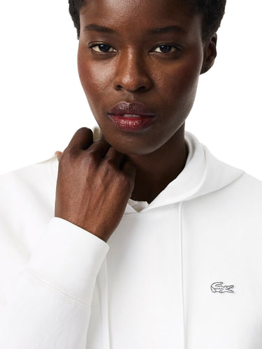 Felpe con cappuccio Donna Lacoste - Felpa Oversize Con Cappuccio Regolabile - Bianco