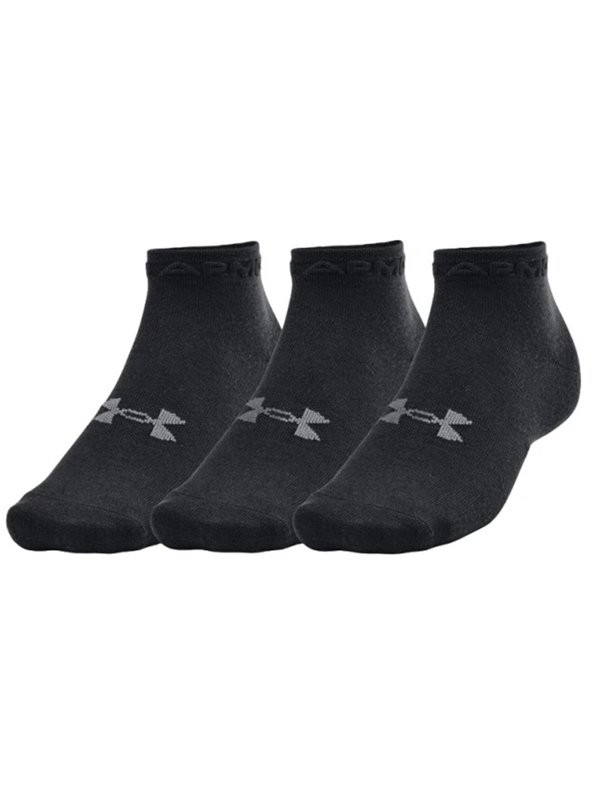 Calze Unisex Under Armour - Ua Essential Low Cut 3Pk Socks - Nero