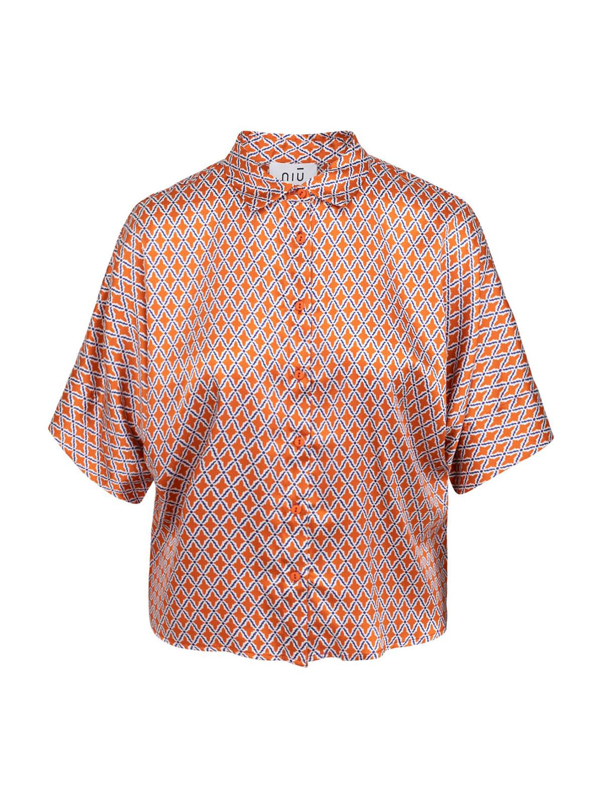 Bluse e camicie Donna Niù - Camicetta Kimono - Arancione
