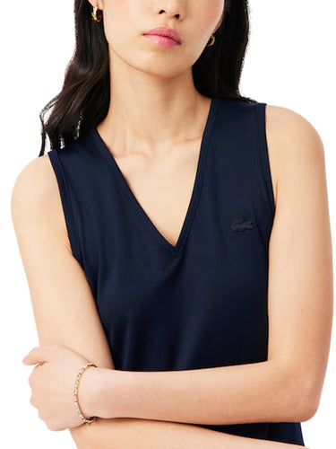 Vestiti casual Donna Lacoste - Abito Lungo Plissettato - Blu