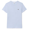 T-shirt Uomo Lacoste - T-Shirt A Girocollo In Jersey Di Cotone Pima - Celeste