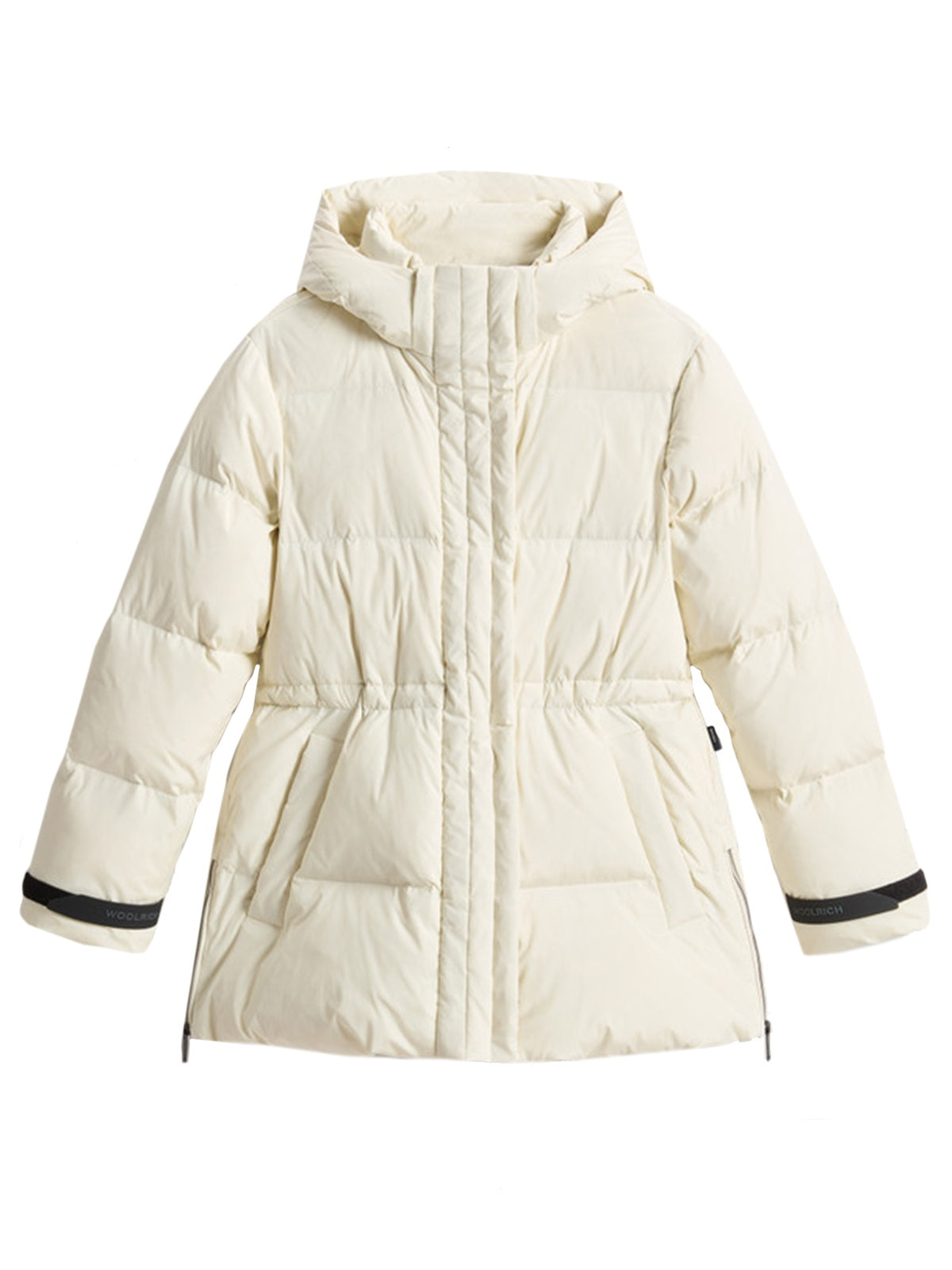 Giacche Donna Woolrich - Piumino Alsea In Nylon Elasticizzato Con Cappuccio - Avorio