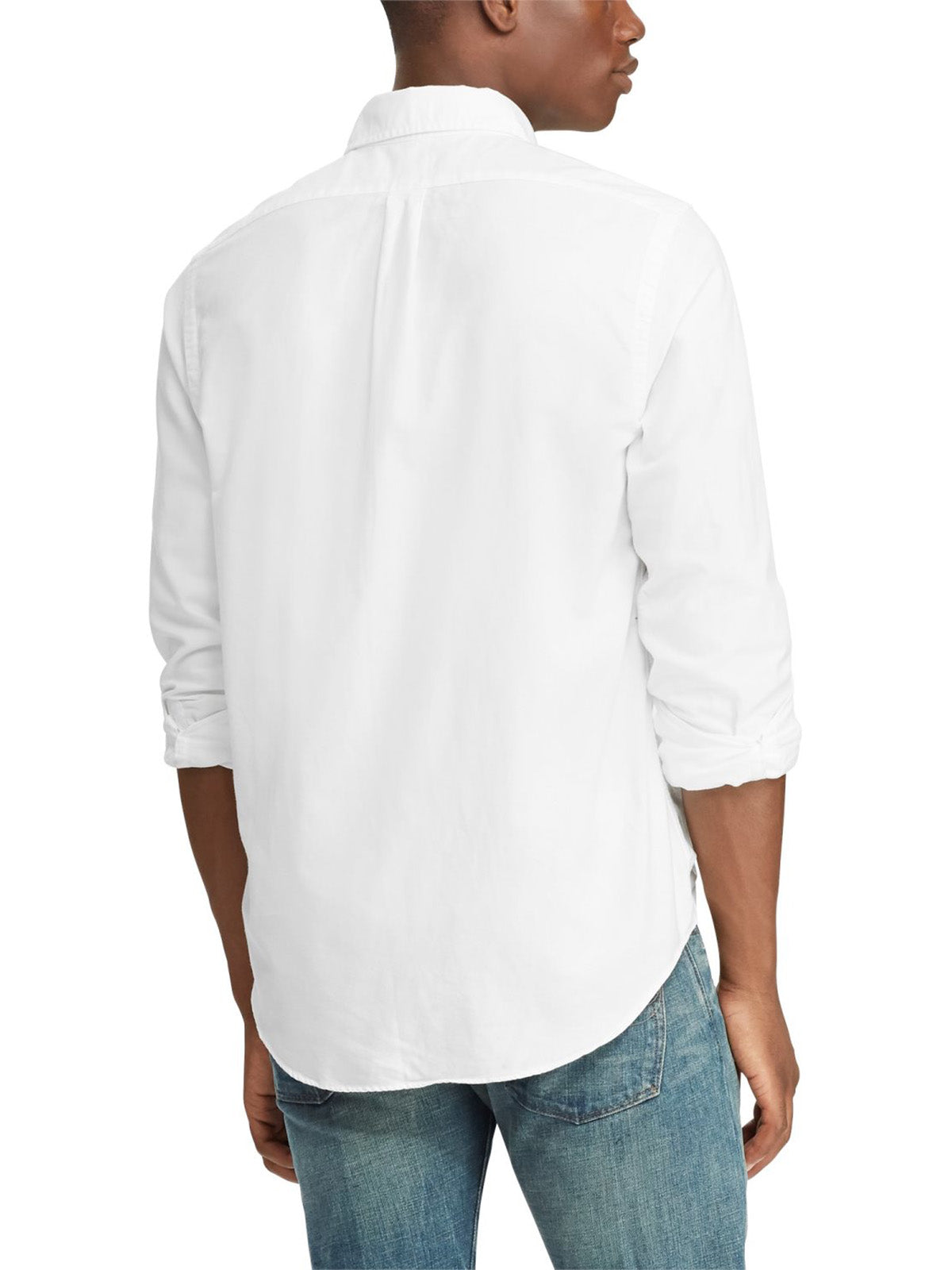 Camicie casual Uomo Ralph Lauren - Slim Fit Garement-Dyed Oxford Shirt - Bianco