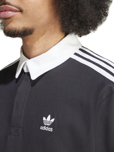 Maglie a manica lunga Uomo Adidas - Polo Adicolor Rugby - Nero