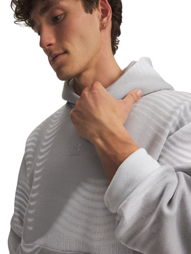 Felpe con cappuccio Uomo Under Armour - Felpa Ua Icon Fleece Printed - Grigio