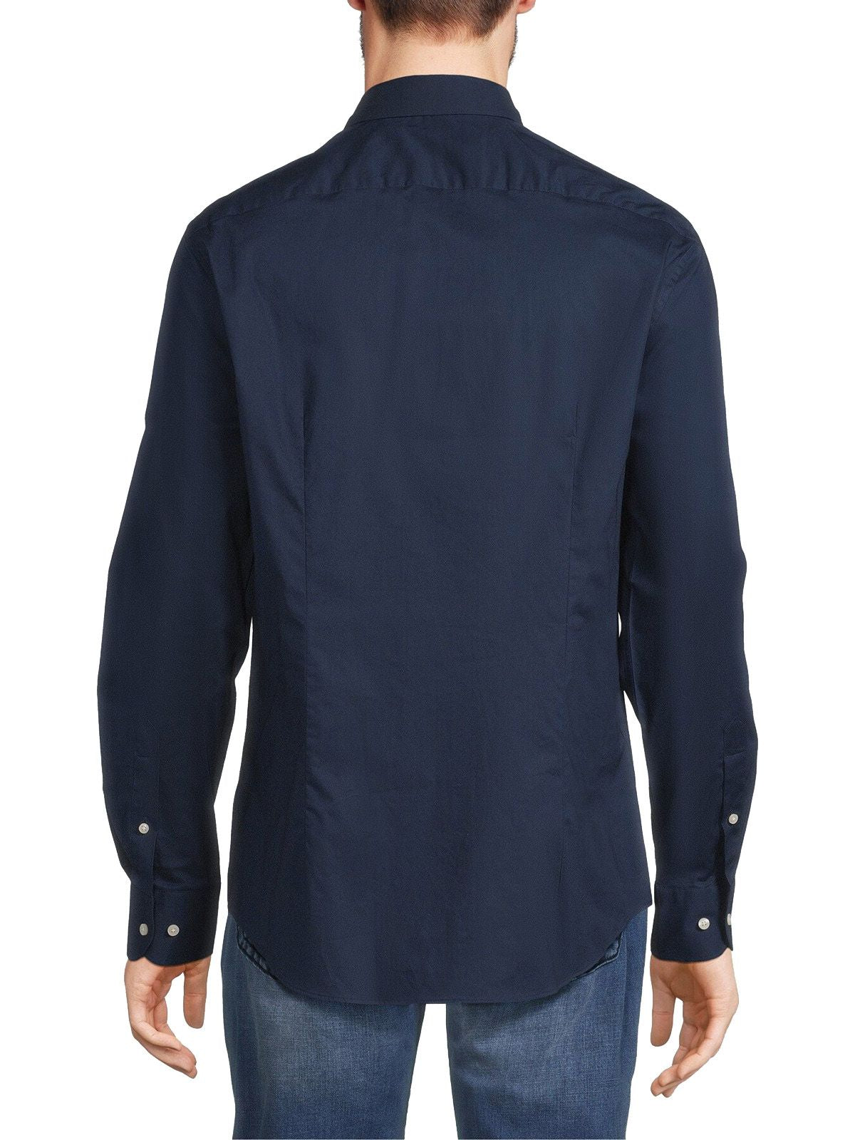 Camicie casual Uomo Tommy Hilfiger - Camicia Slim Fit In Popeline - Blu