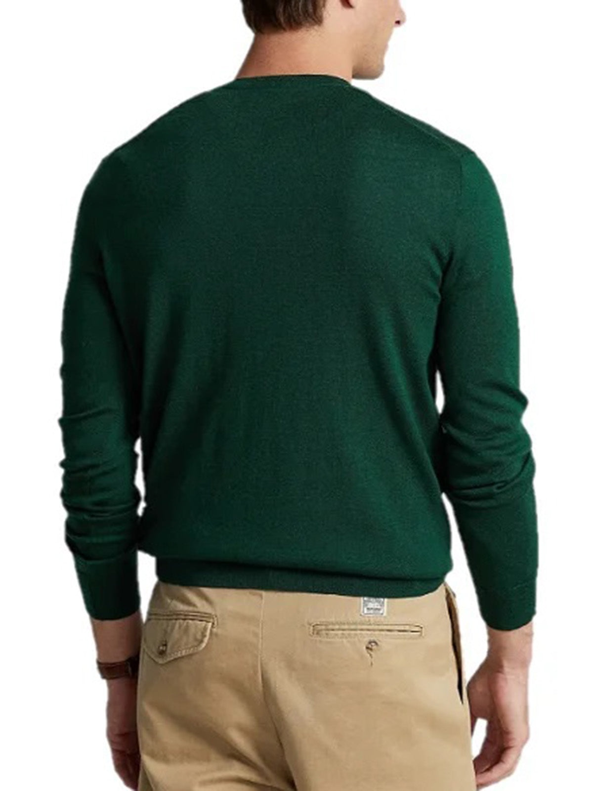 Maglioni Uomo Ralph Lauren - Washble Merino Wool Crewneck Sweater - Verde