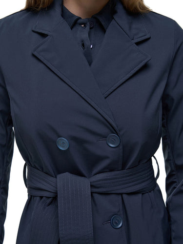 Giacche Donna Colmar - Trench Corto In Softshell Con Cintura - Blu
