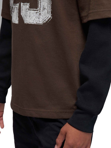 Maglie a manica lunga Ragazzo Jordan - T-Shirt Giordania Mvp - Marrone