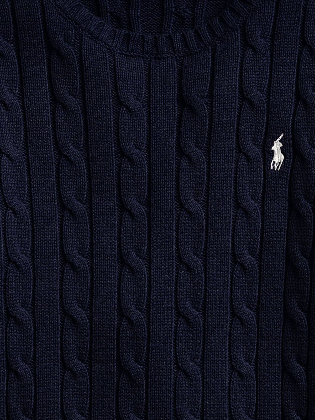 Maglioni Donna Ralph Lauren - Maglia A Girocollo In Cotone A Trecce - Blu