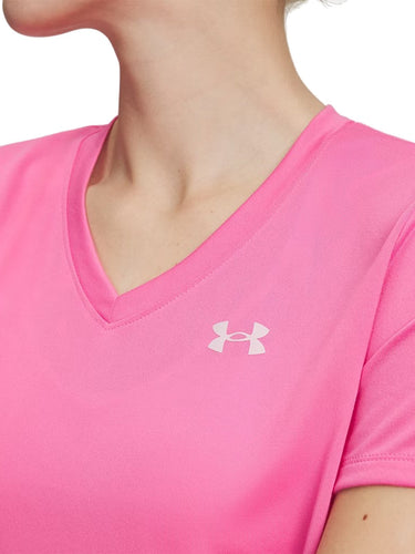 T-shirt Donna Under Armour - Maglia A Maniche Corte Ua Tech™ V-Neck - Rosa