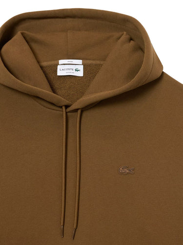 Felpe con cappuccio Uomo Lacoste - Felpa Con Cappuccio Tessuto Pesante - Marrone